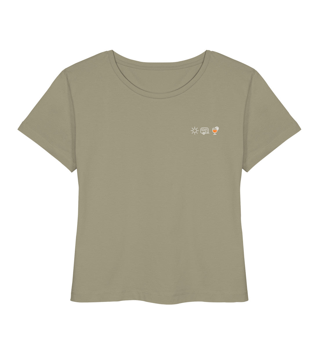 Sonne Wohnwagen Aperol - Damen Organic T-Shirt - LazyDonkeyDesign
