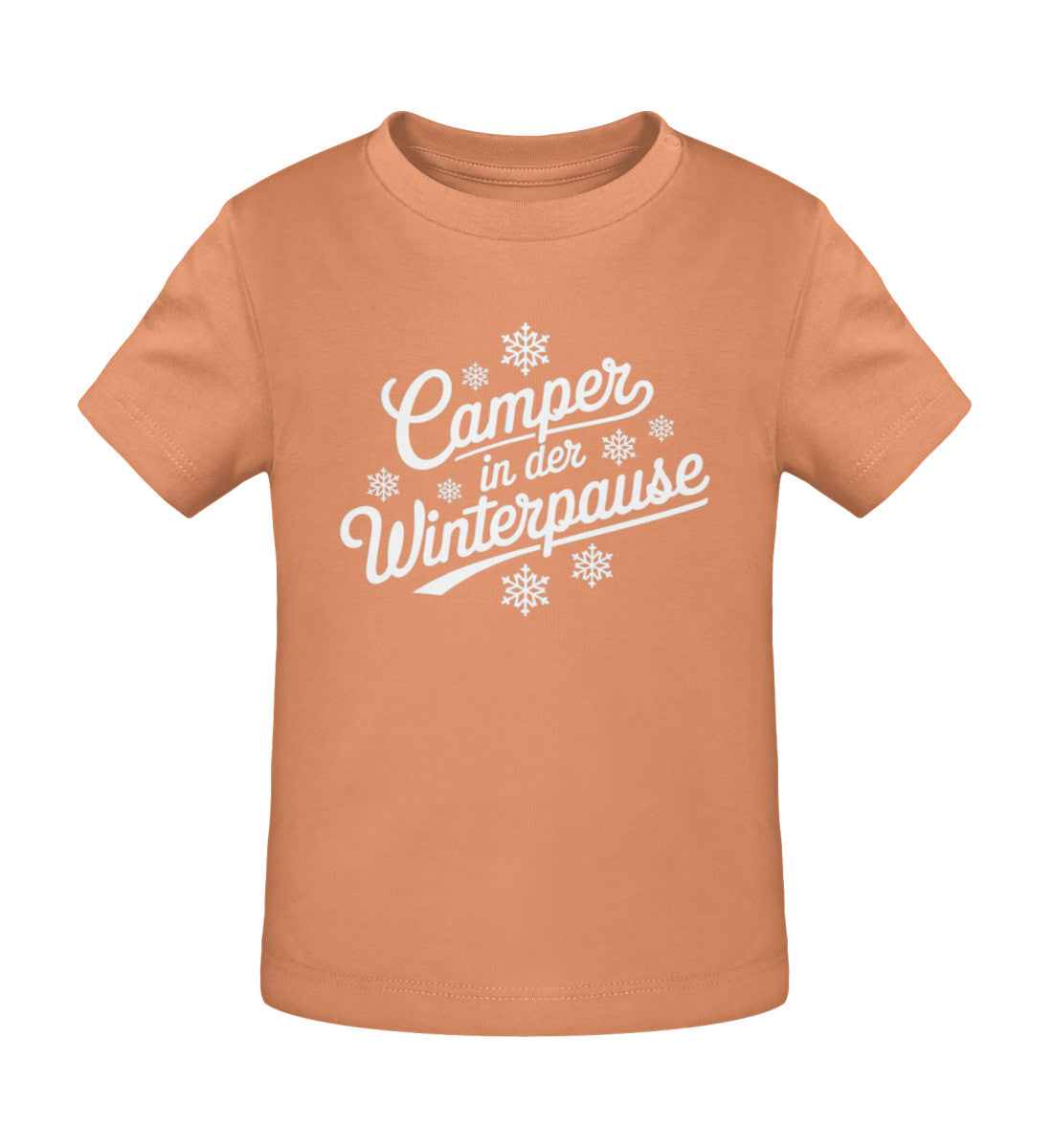Camper im Winter - Baby Organic Shirt - LazyDonkeyDesign