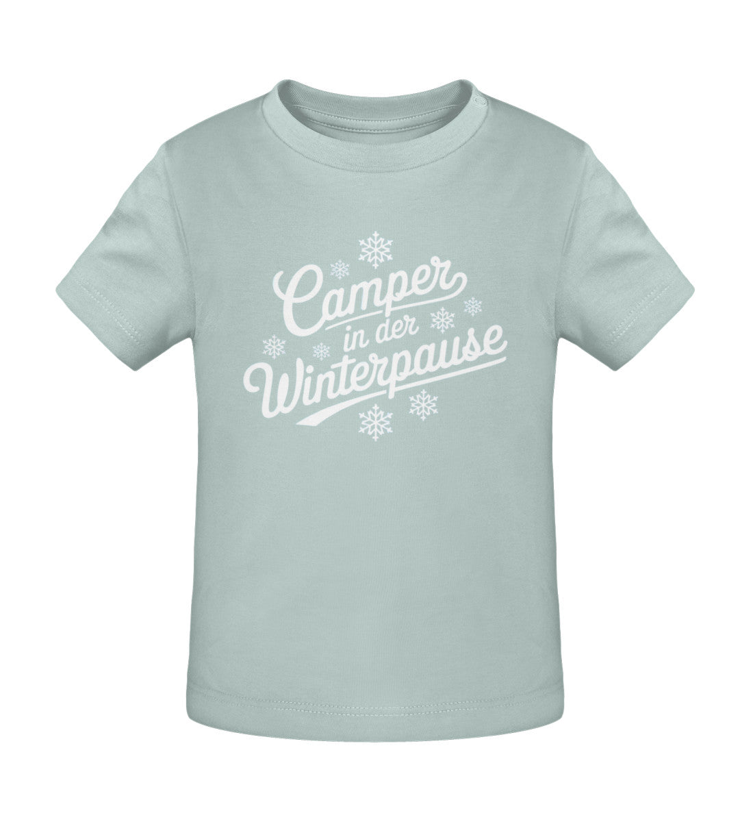 Camper im Winter - Baby Organic Shirt - LazyDonkeyDesign