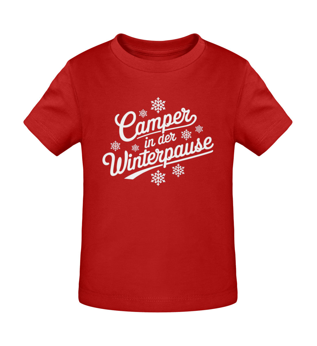 Camper im Winter - Baby Organic Shirt - LazyDonkeyDesign