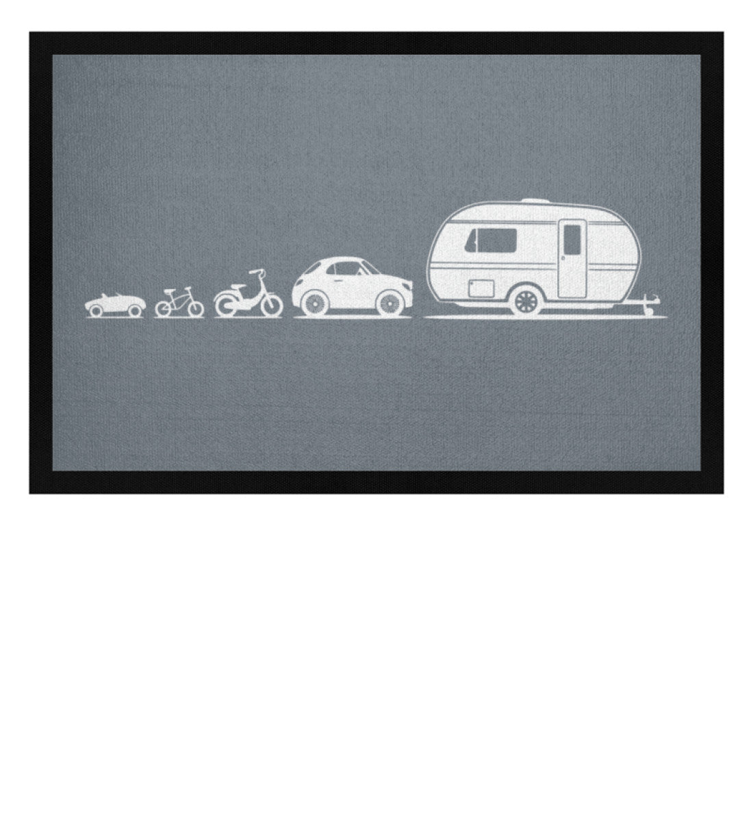 Evolution Wohnwagen - Camping Fußmatte - LazyDonkeyDesign