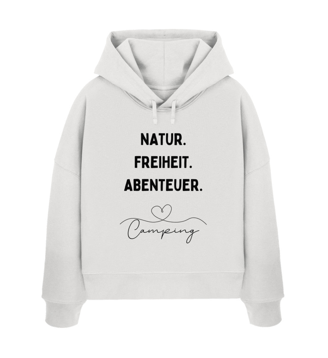 Natur. Freiheit. Abenteuer - Damen Organic Boxcut Hoodie - LazyDonkeyDesign