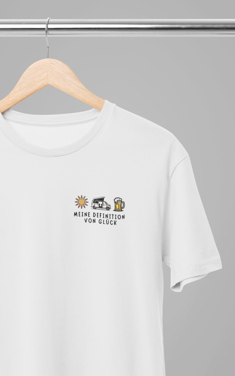 Definition von Glück - Herren Camping T-Shirt - Bulli