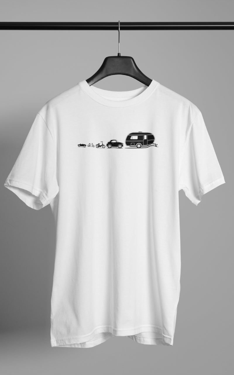 Herren Camping T-Shirt - Evolution Wohnwagen