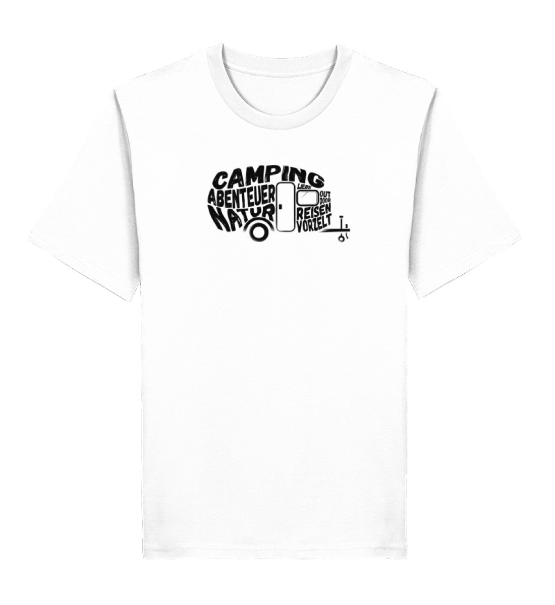 Camping Typografie - Wohnwagen - Herren Organic T-Shirt - LazyDonkeyDesign
