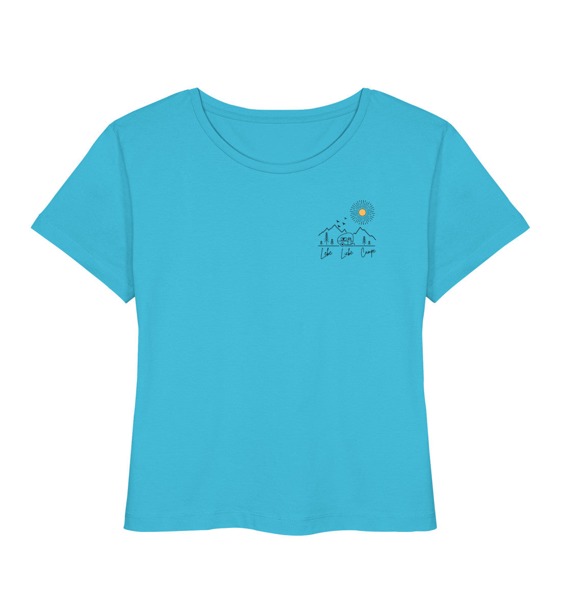 Lebe Liebe Campe - Damen Organic T-Shirt - Brust - LazyDonkeyDesign