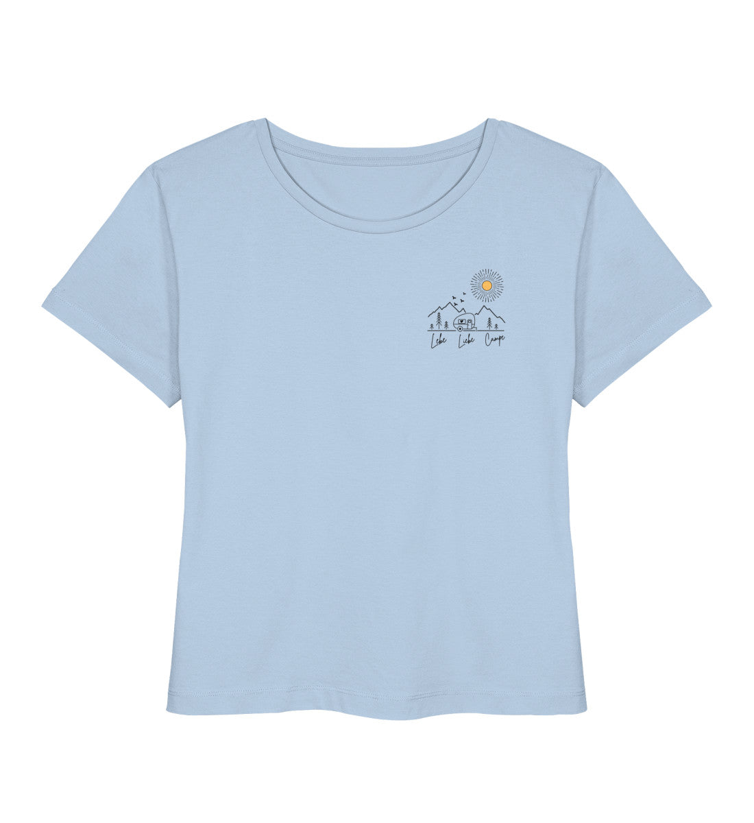 Lebe Liebe Campe - Damen Organic T-Shirt - Brust - LazyDonkeyDesign