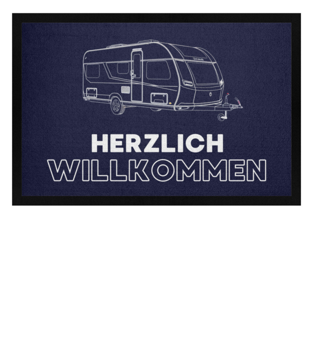 Wohnwagen Sketch - Camping Fußmatte - LazyDonkeyDesign