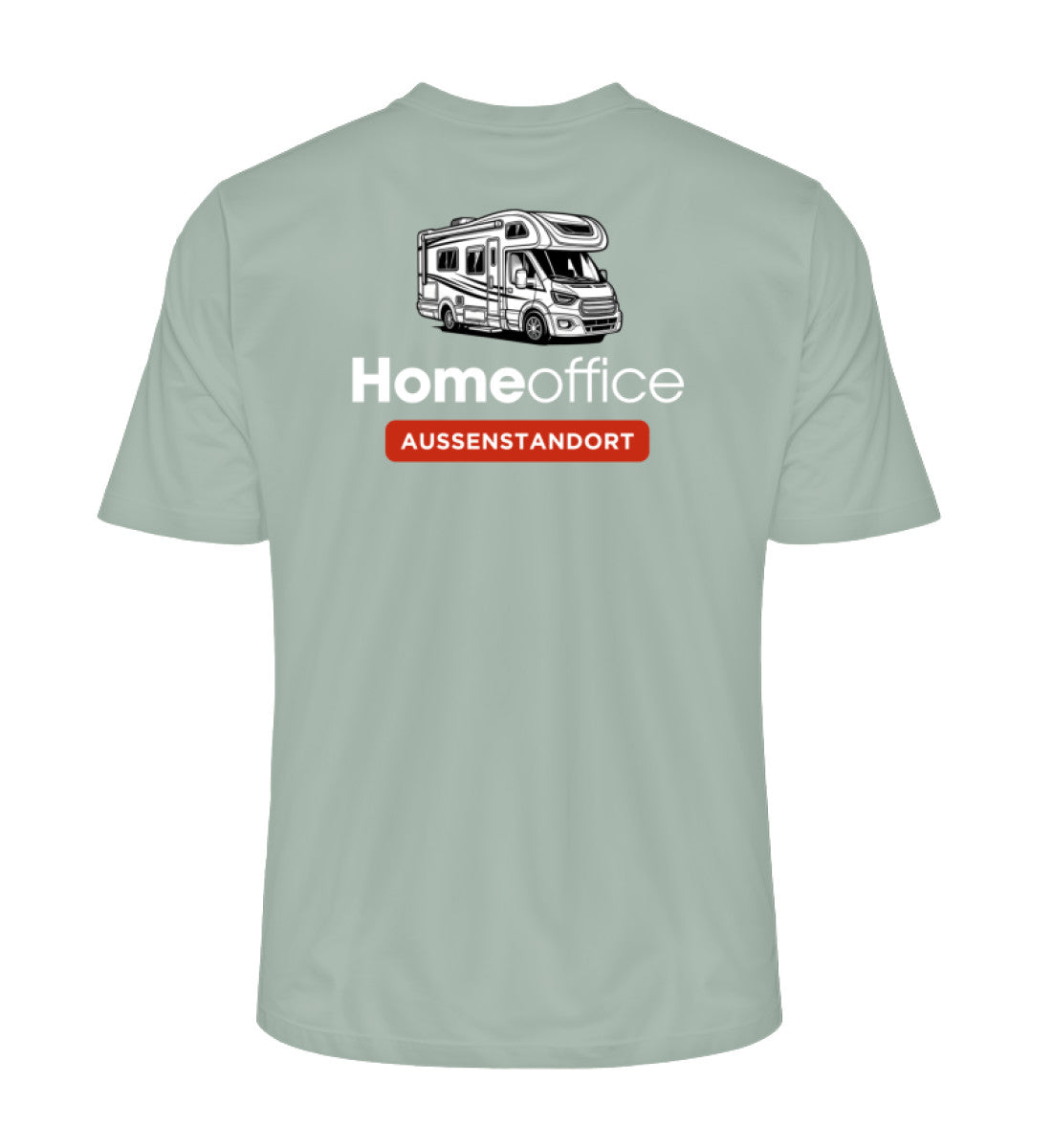 Wohnmobil Homeoffice - Herren Organic Shirt - Rückendruck - LazyDonkeyDesign