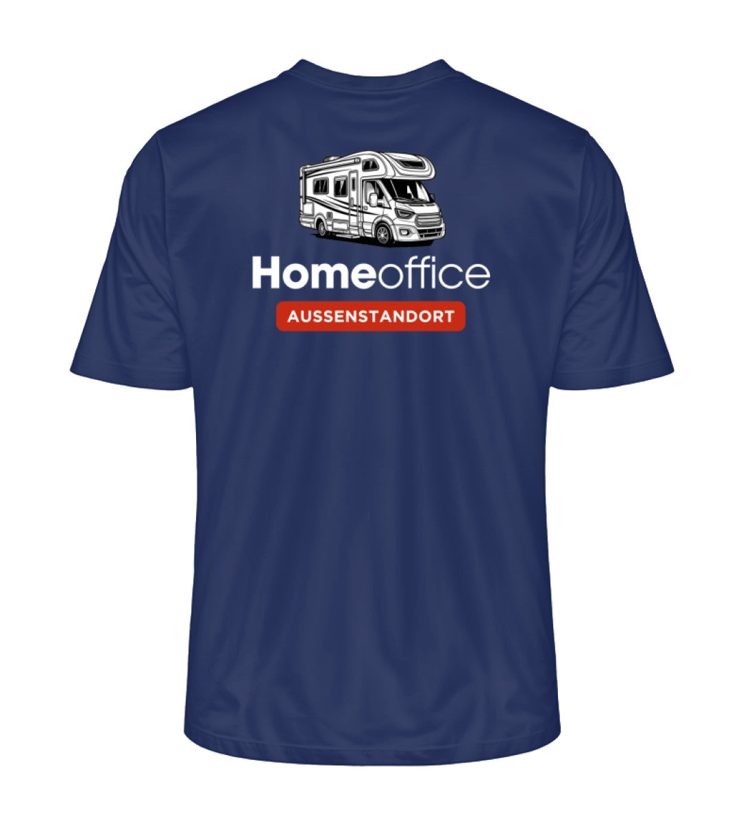 Wohnmobil Homeoffice - Herren Organic Shirt - Rückendruck - LazyDonkeyDesign