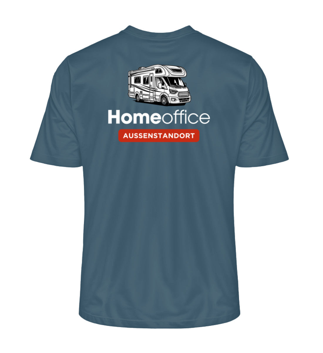 Wohnmobil Homeoffice - Herren Organic Shirt - Rückendruck - LazyDonkeyDesign