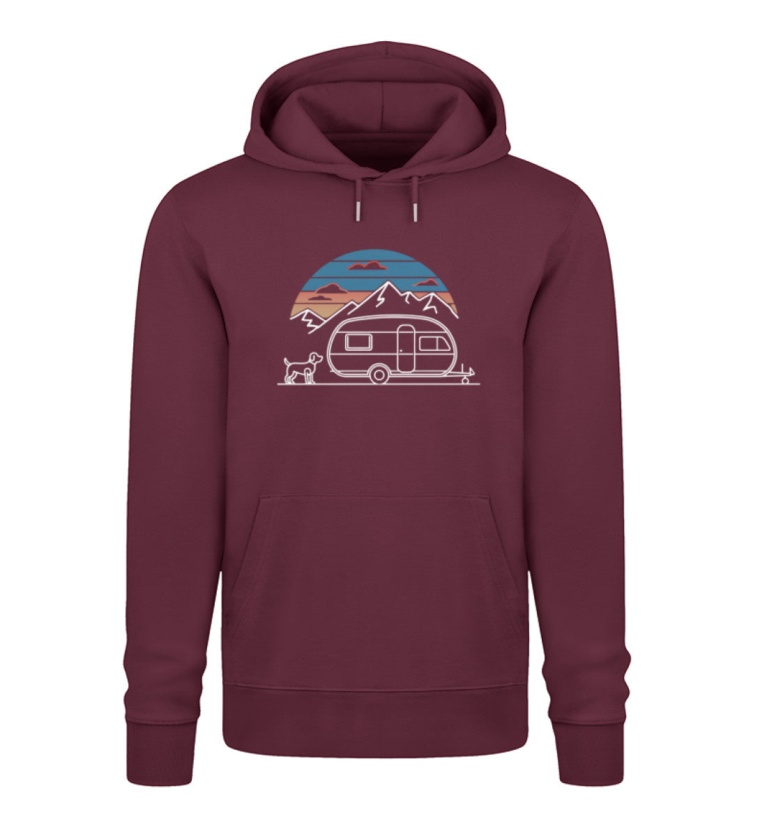 Wohnwagen mit Hund - Damen Organic Hoodie - LazyDonkeyDesign