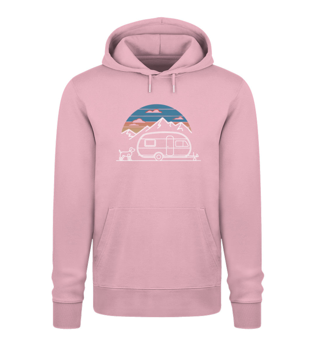 Wohnwagen mit Hund - Damen Organic Hoodie - LazyDonkeyDesign