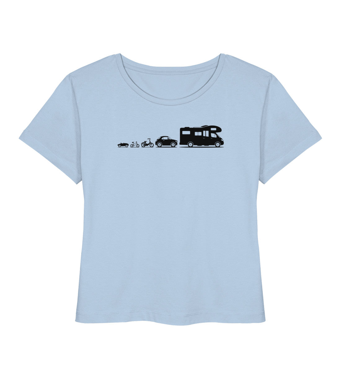 Evolution Wohnmobil - Damen Organic T-Shirt - LazyDonkeyDesign