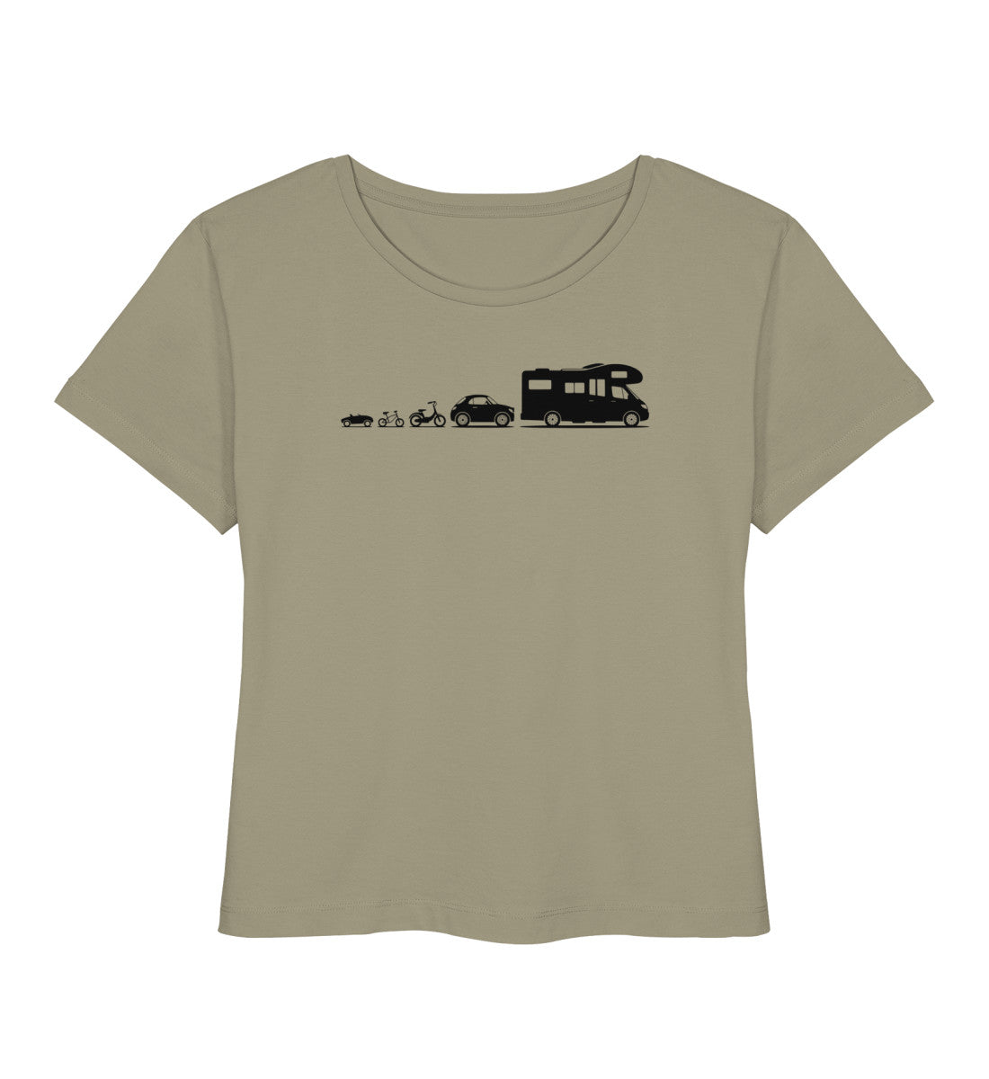 Evolution Wohnmobil - Damen Organic T-Shirt - LazyDonkeyDesign