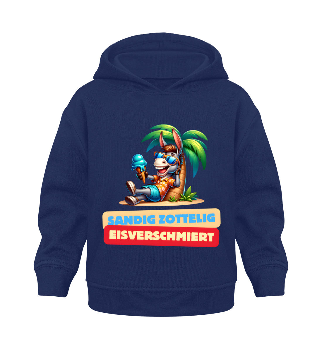 Sandig Zottelig Eisverschmiert - Baby Organic Hoodie - LazyDonkeyDesign