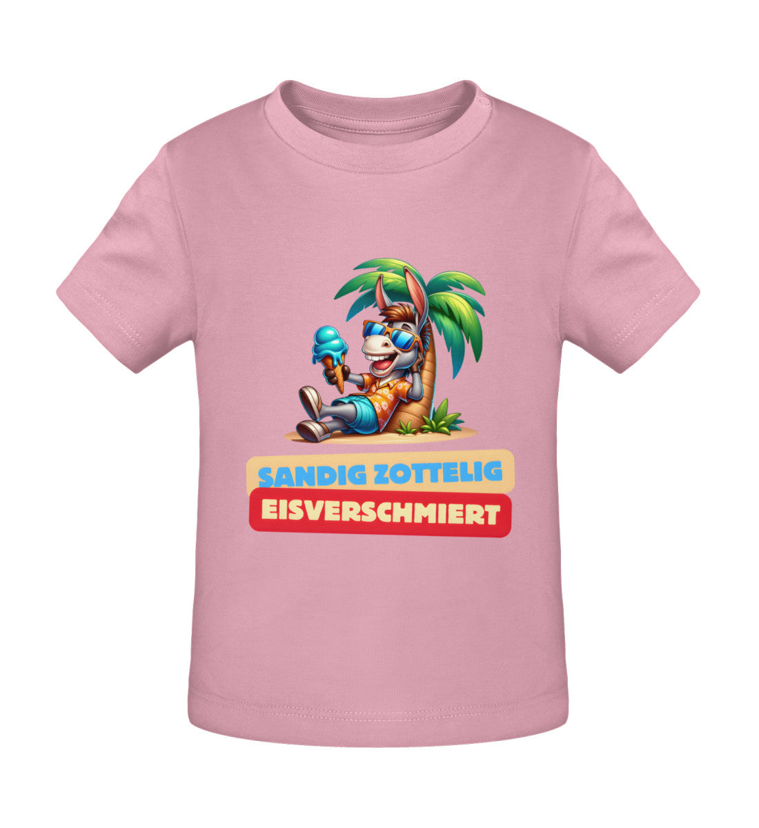 Sandig Zottelig Eisverschmiert - Baby Organic Shirt - LazyDonkeyDesign