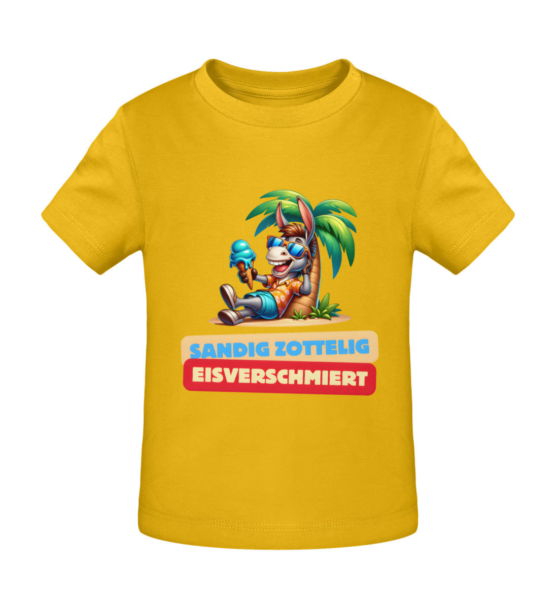 Sandig Zottelig Eisverschmiert - Baby Organic Shirt - LazyDonkeyDesign