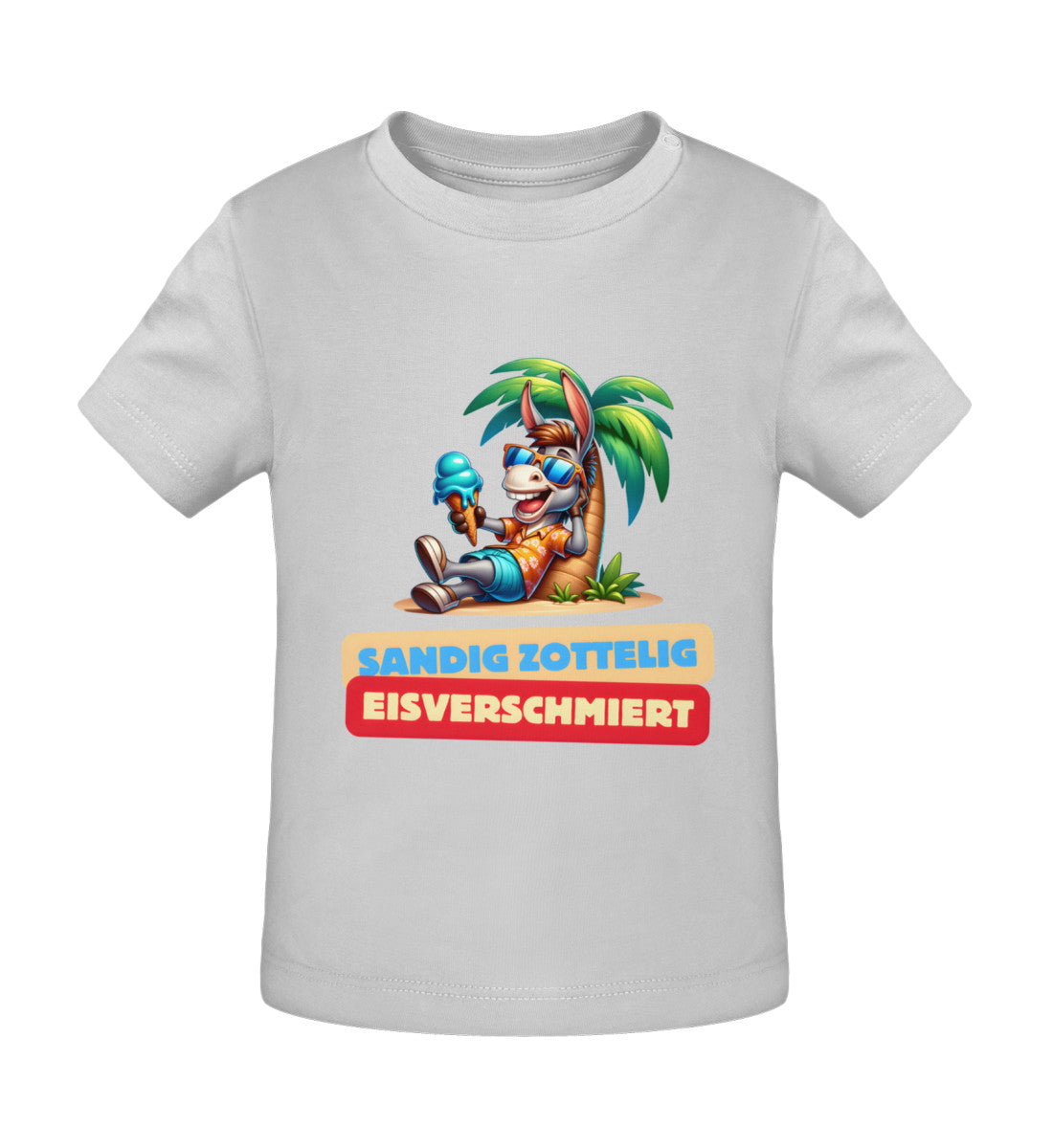 Sandig Zottelig Eisverschmiert - Baby Organic Shirt - LazyDonkeyDesign
