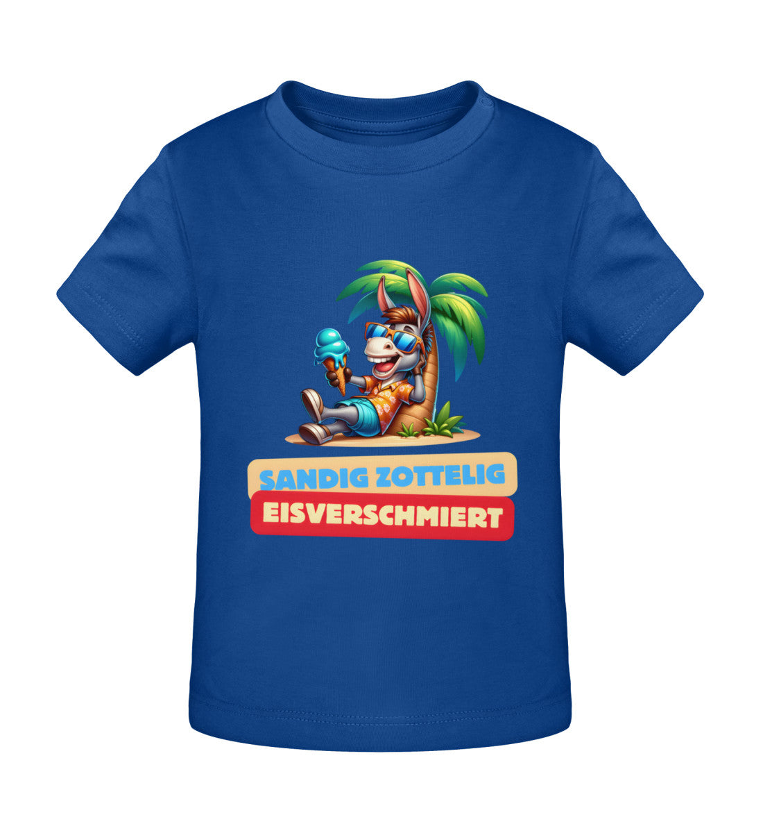 Sandig Zottelig Eisverschmiert - Baby Organic Shirt - LazyDonkeyDesign