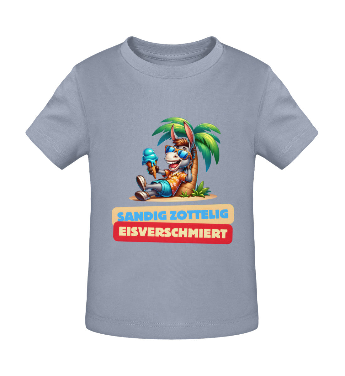 Sandig Zottelig Eisverschmiert - Baby Organic Shirt - LazyDonkeyDesign