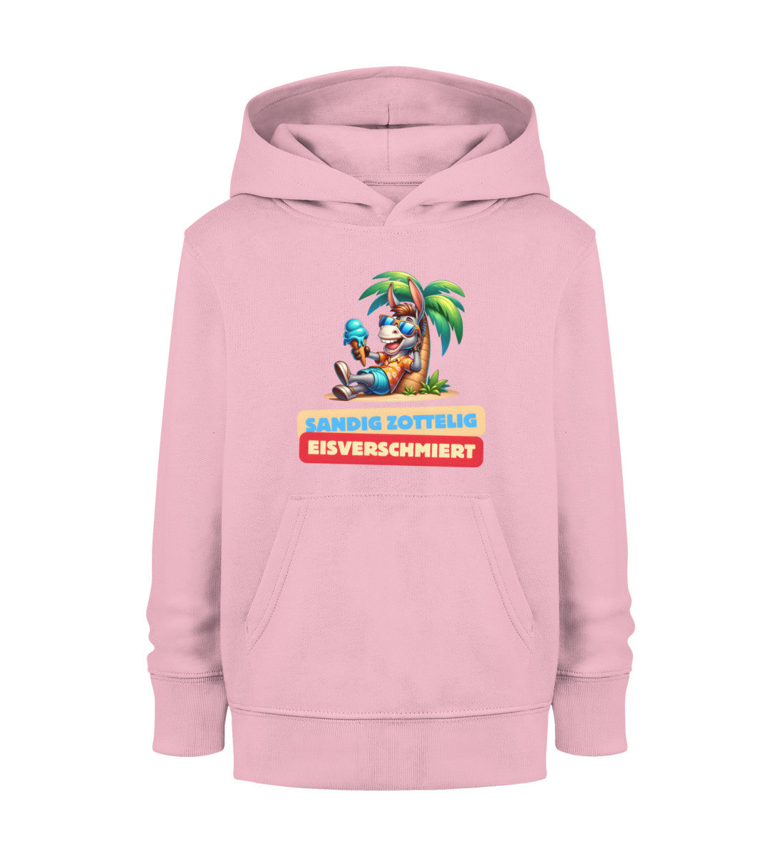 Sandig Zottelig Eisverschmiert - Kinder Organic Hoodie - LazyDonkeyDesign