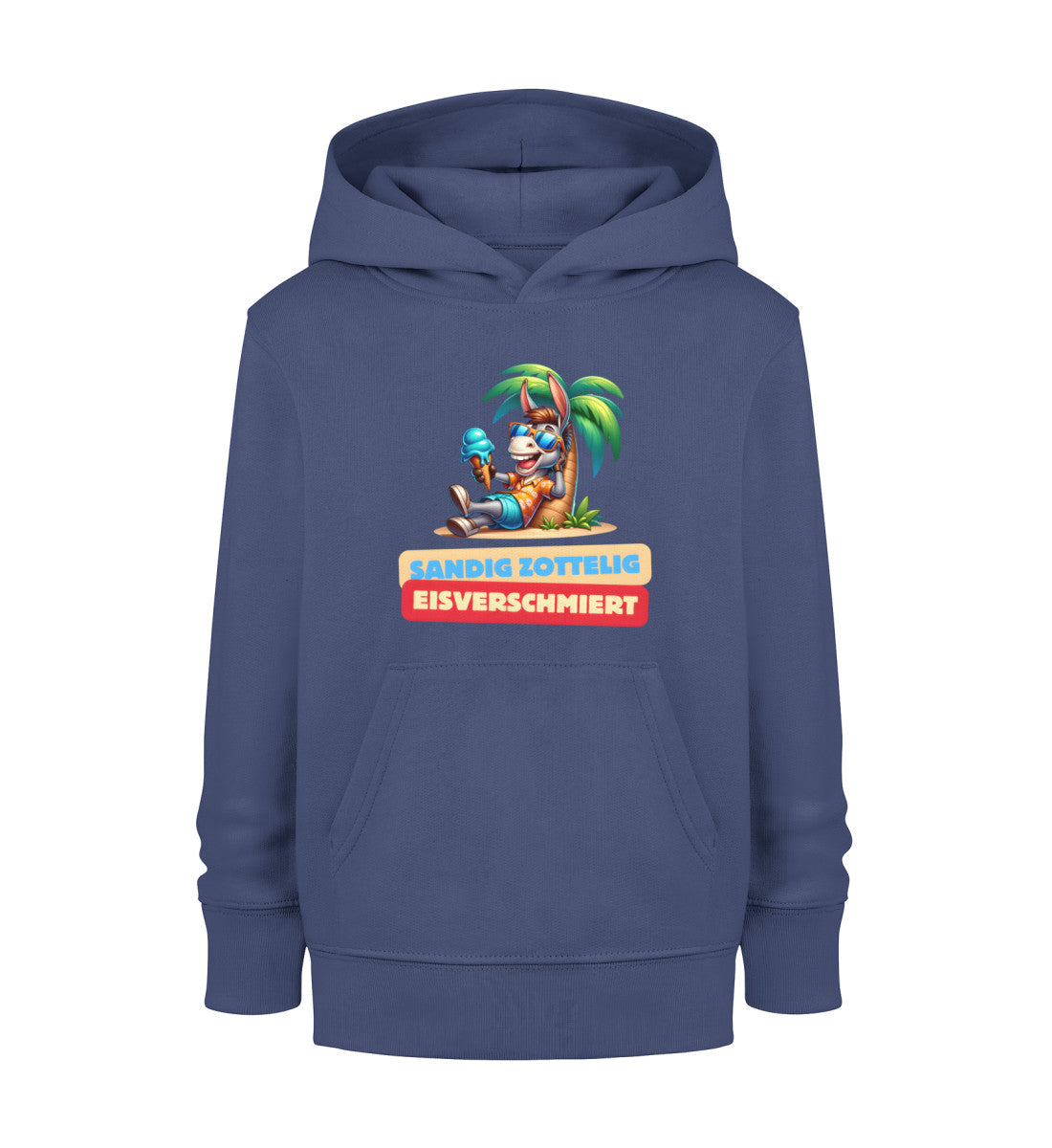 Sandig Zottelig Eisverschmiert - Kinder Organic Hoodie - LazyDonkeyDesign