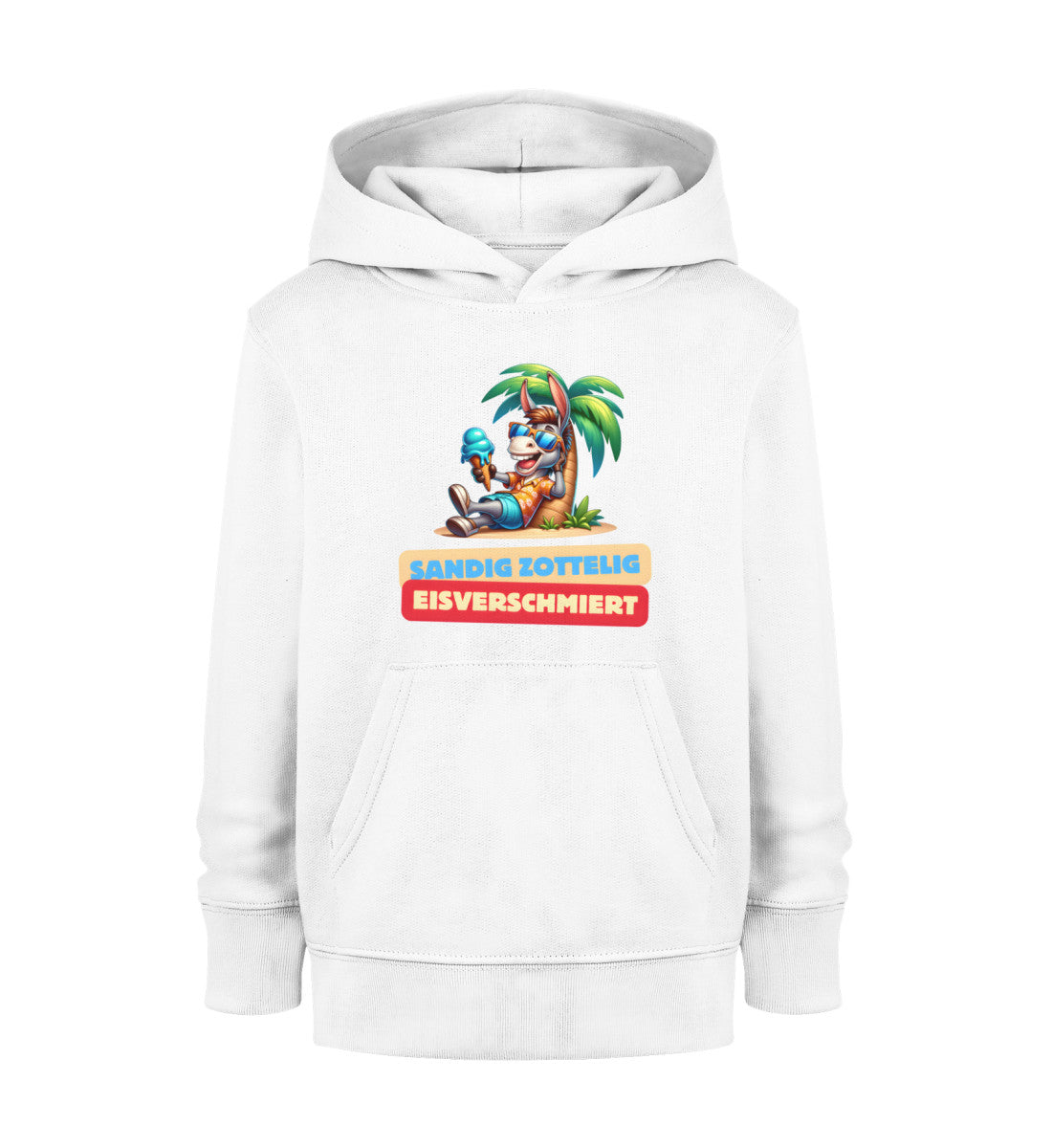 Sandig Zottelig Eisverschmiert - Kinder Organic Hoodie - LazyDonkeyDesign