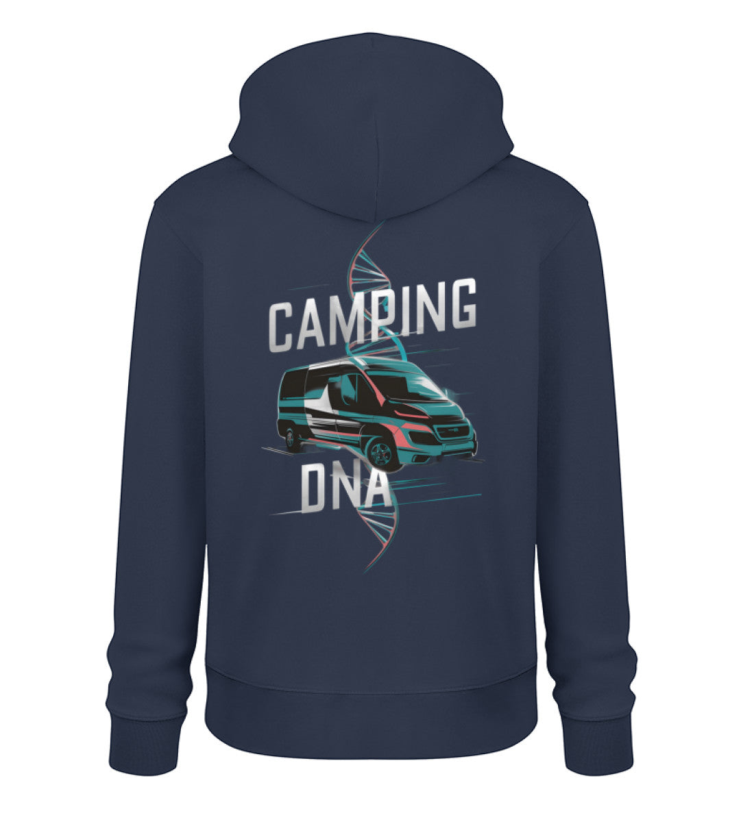 Vanlife Camping DNA - Herren Organic Hoodie - LazyDonkeyDesign