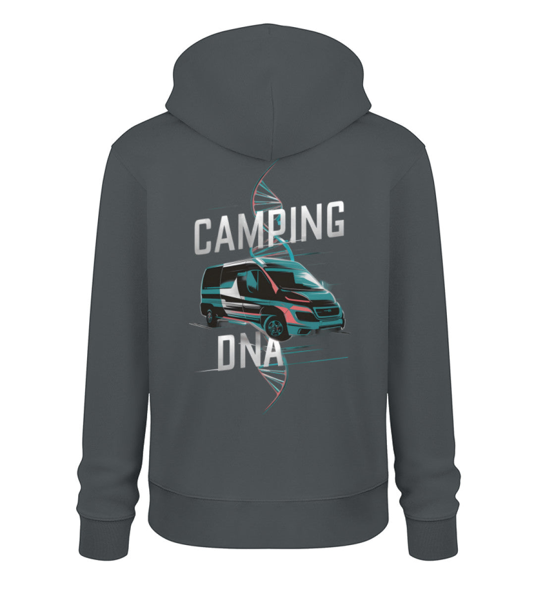 Vanlife Camping DNA - Herren Organic Hoodie - LazyDonkeyDesign