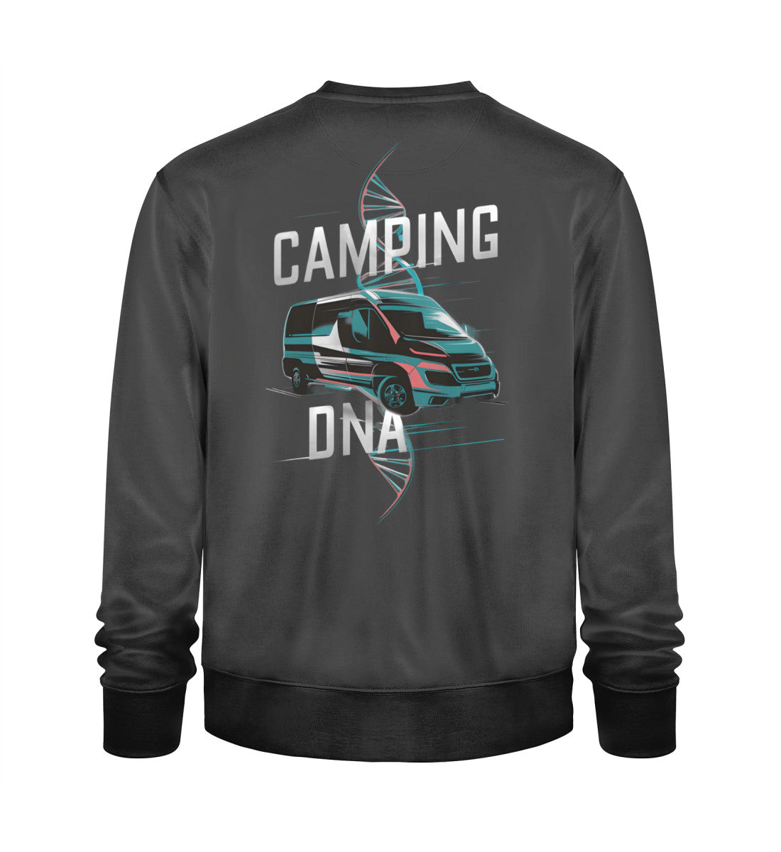 Vanlife Camping DNA - Herren Organic Sweatshirt - LazyDonkeyDesign