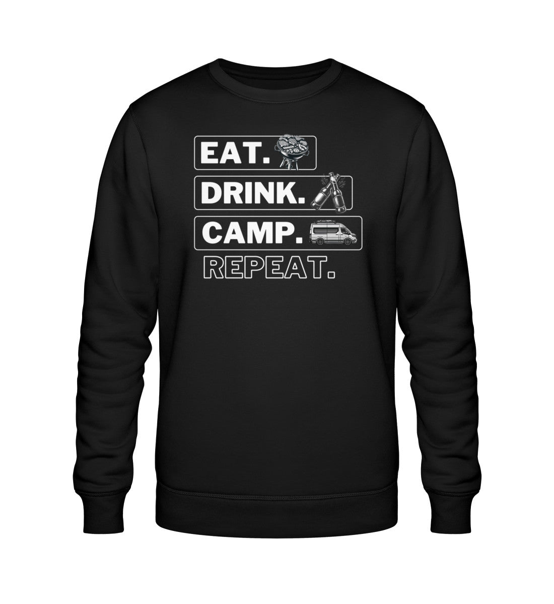Camping Kreislauf - Herren Organic Sweatshirt - Vanlife - LazyDonkeyDesign