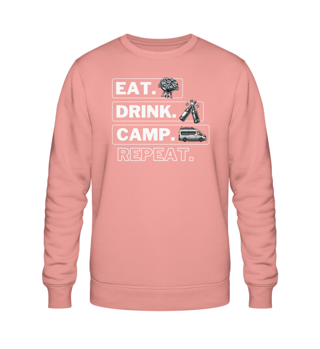 Camping Kreislauf - Herren Organic Sweatshirt - Vanlife - LazyDonkeyDesign