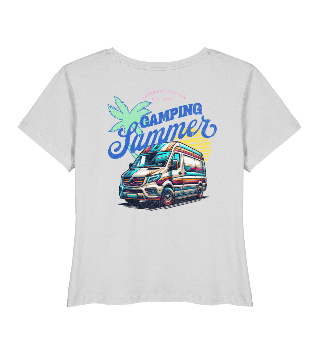 Camping Summer - Damen Organic T-Shirt - LazyDonkeyDesign