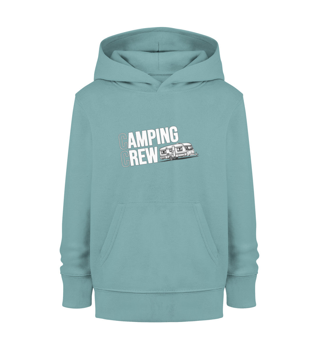 Wohnwagen Camping Crew - Kinder Organic Hoodie - LazyDonkeyDesign