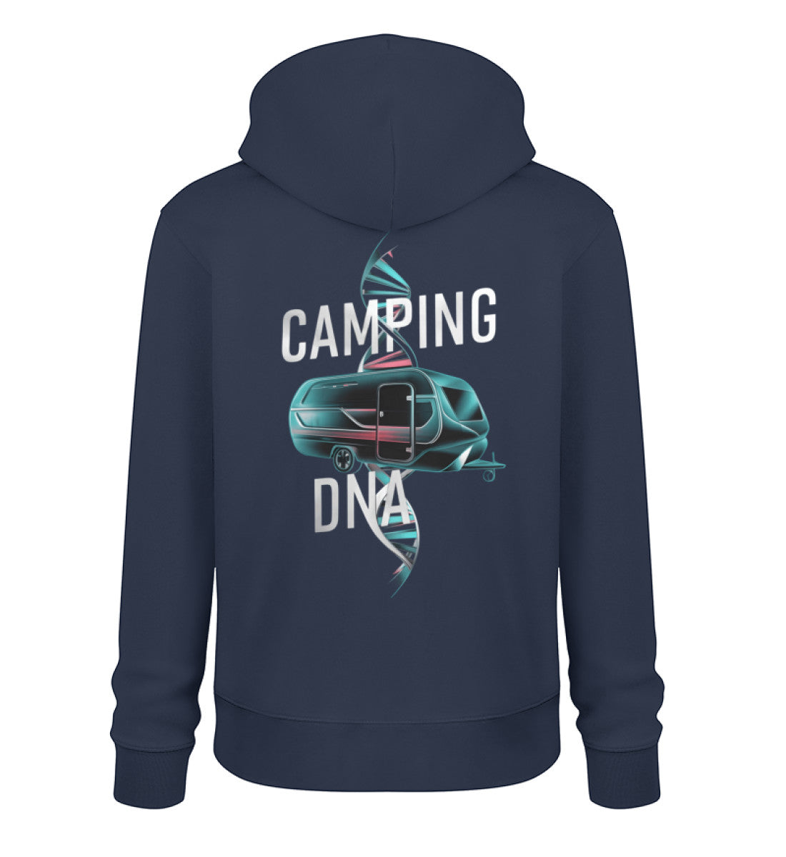 Wohnwagen Camping DNA - Herren Organic Hoodie - LazyDonkeyDesign