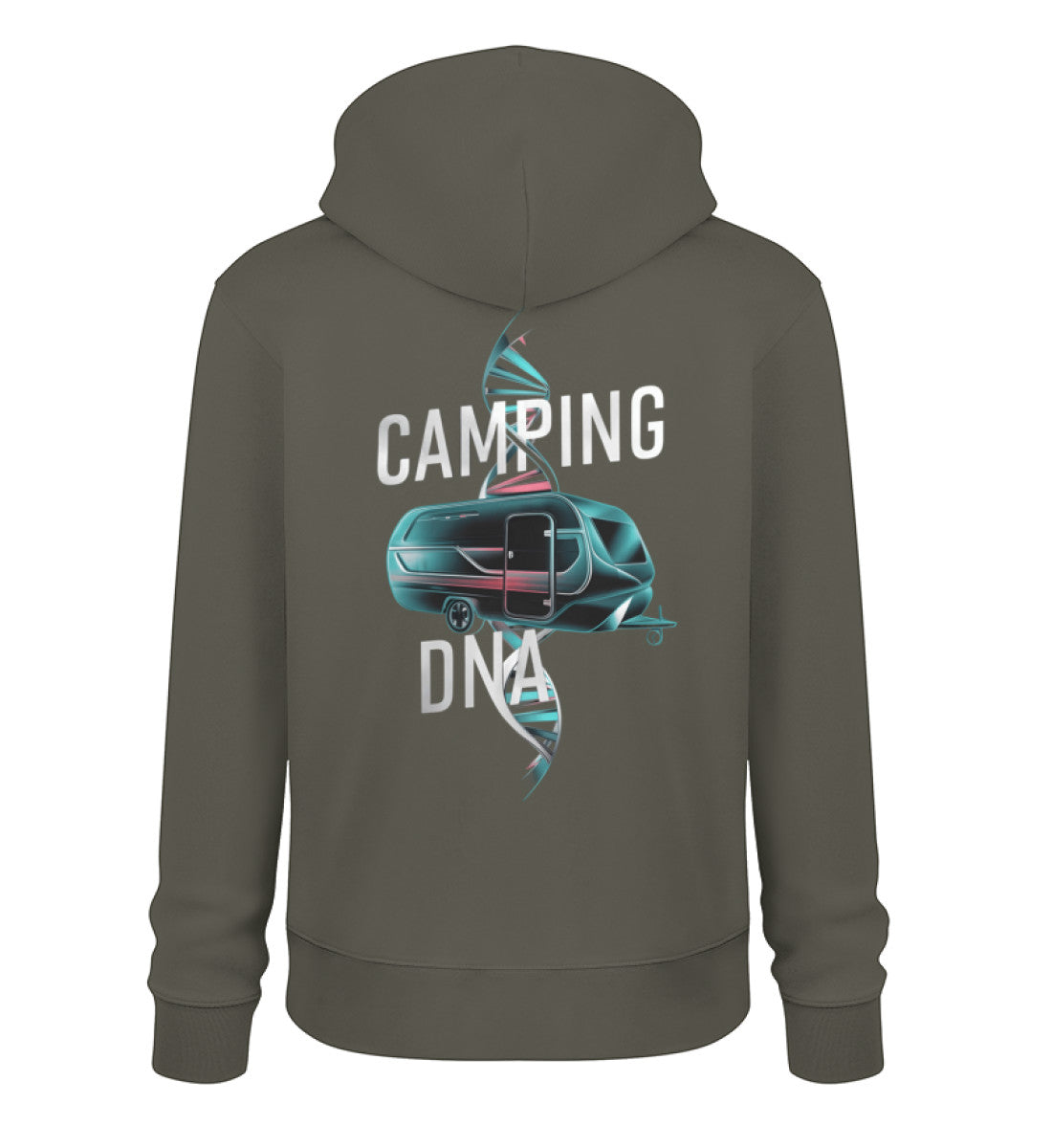Wohnwagen Camping DNA - Herren Organic Hoodie - LazyDonkeyDesign