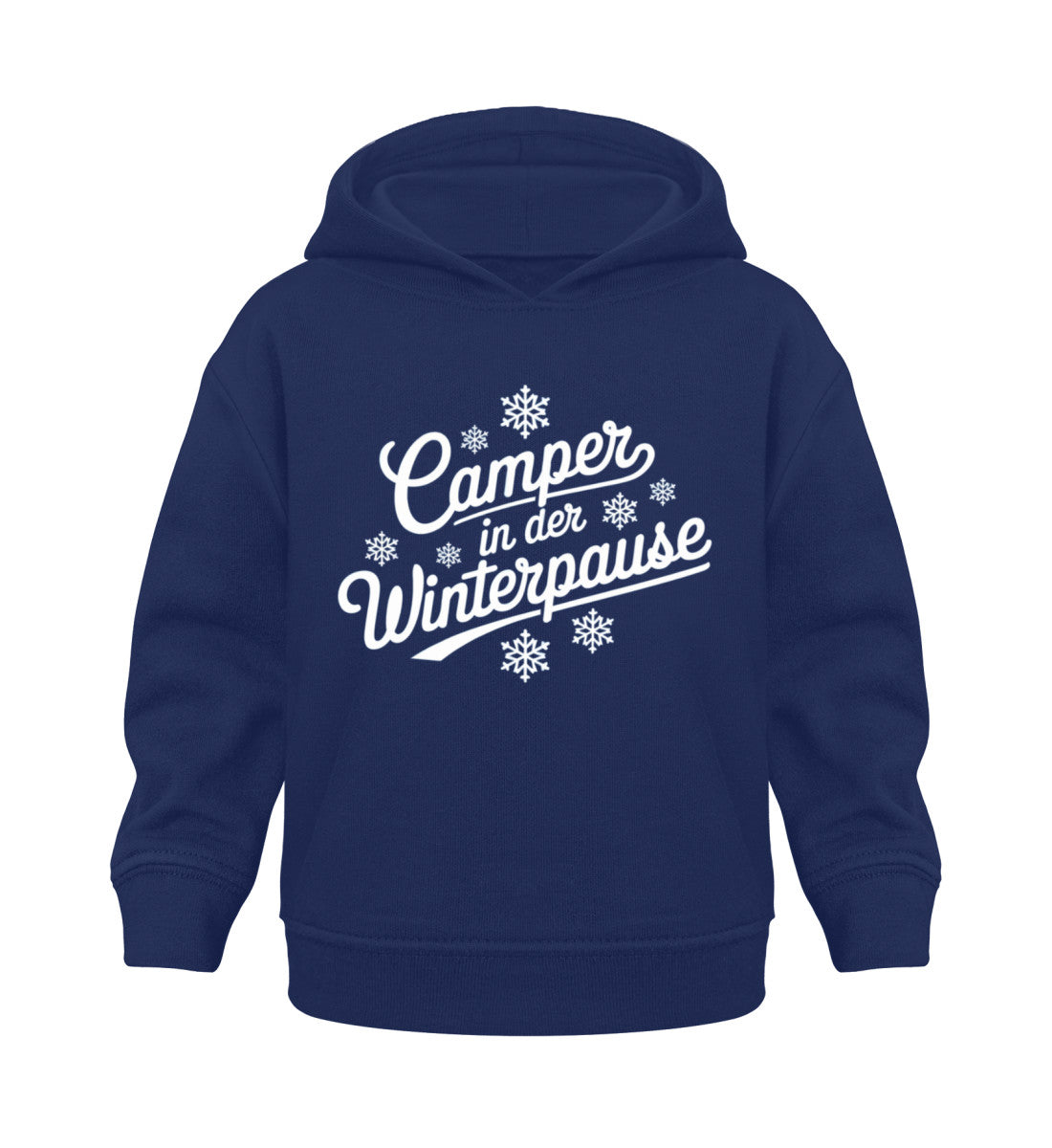 Camper im Winter - Baby Organic Hoodie - LazyDonkeyDesign