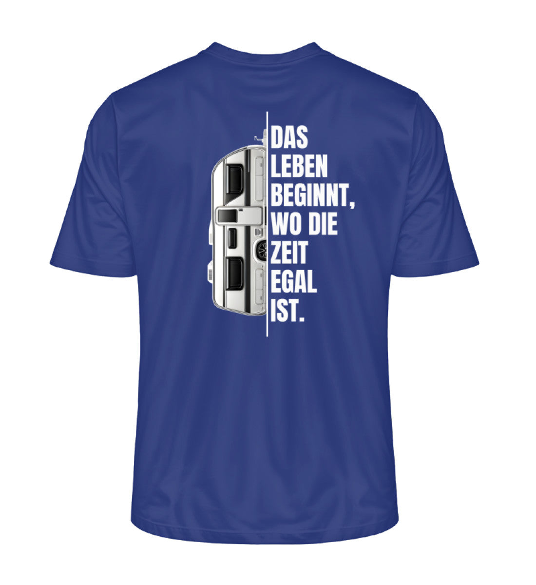 Camping ist Zeitlos - Herren Organic Shirt - Wohnwagen - Rückenmotiv - LazyDonkeyDesign