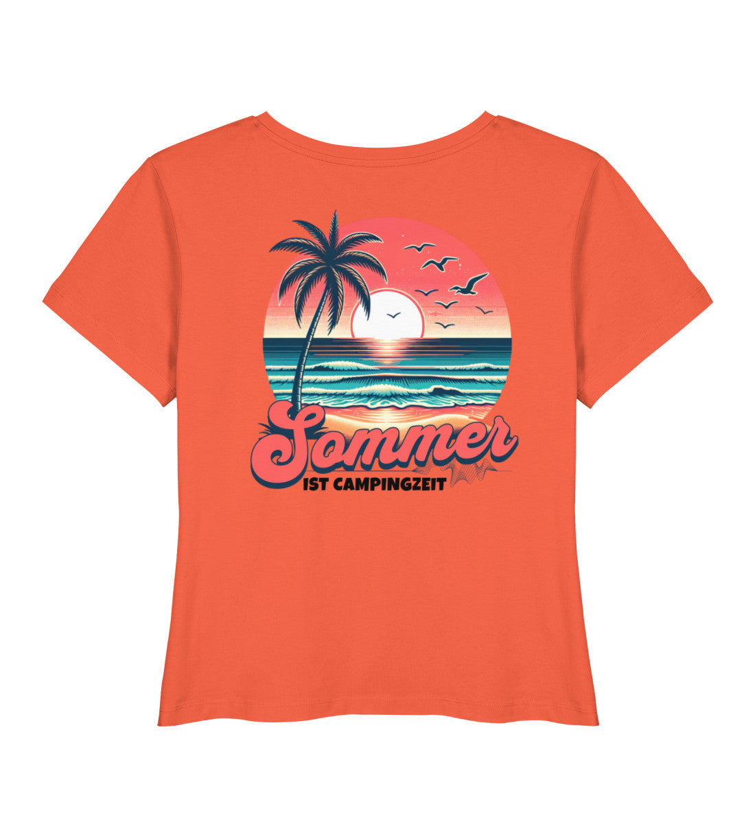 Sommer ist Campingzeit - Damen Organic T-Shirt - LazyDonkeyDesign