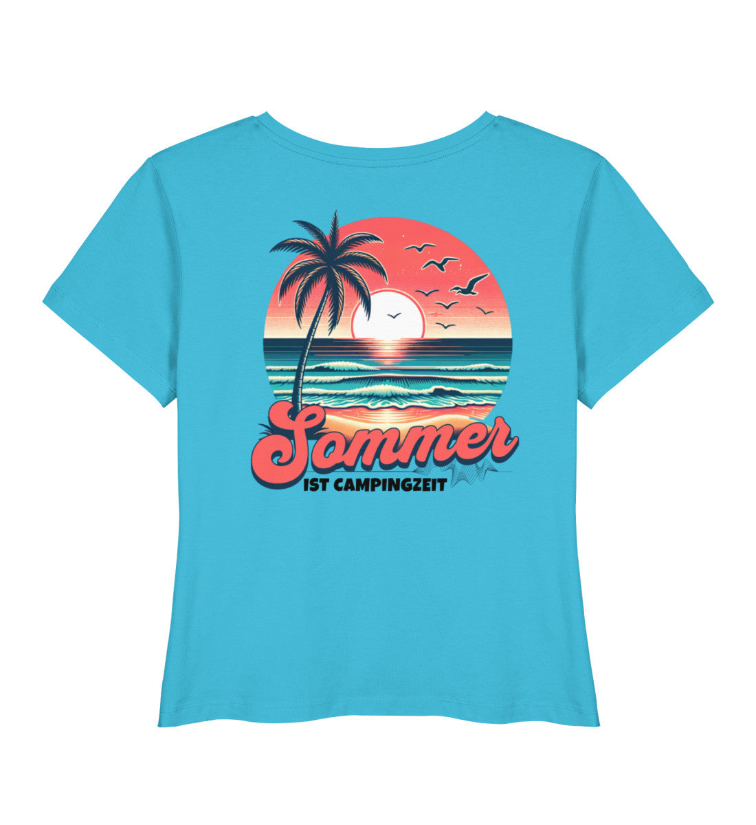 Sommer ist Campingzeit - Damen Organic T-Shirt - LazyDonkeyDesign