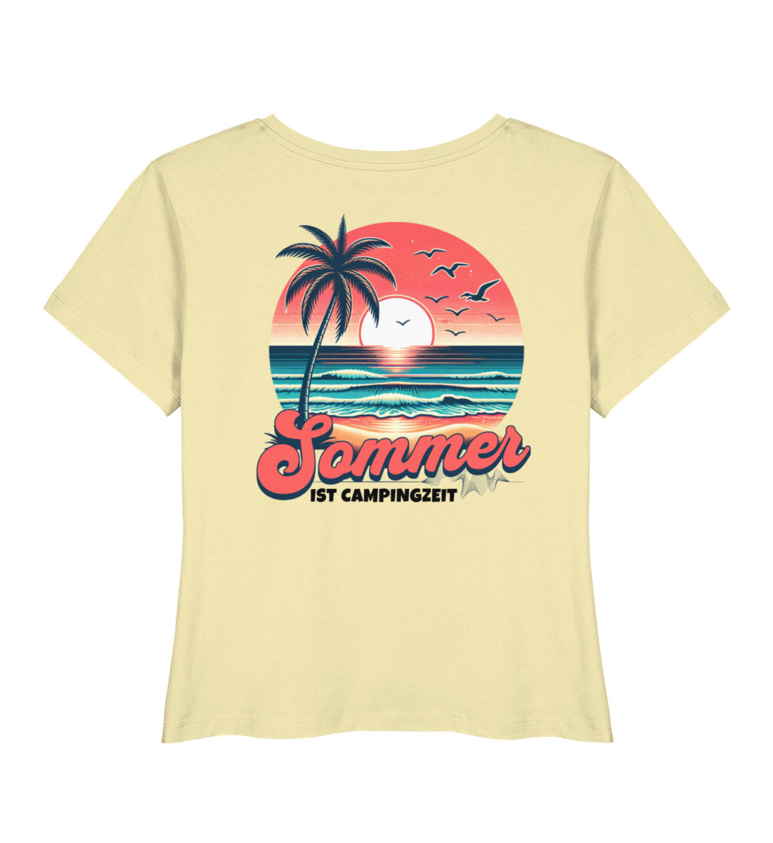 Sommer ist Campingzeit - Damen Organic T-Shirt - LazyDonkeyDesign