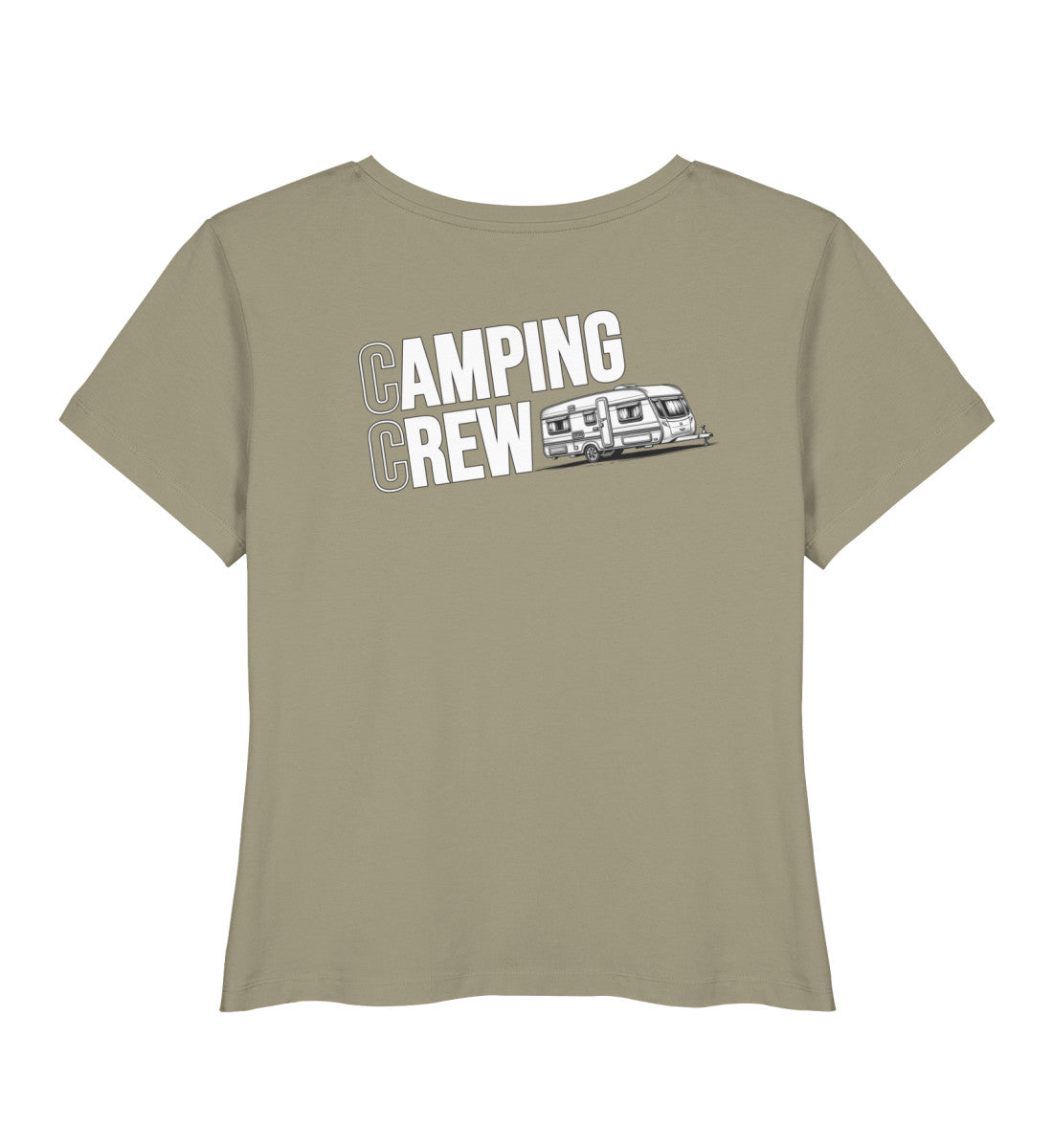 Wohnwagen Camping Crew - Damen Organic T-Shirt - Rückenmotiv - LazyDonkeyDesign