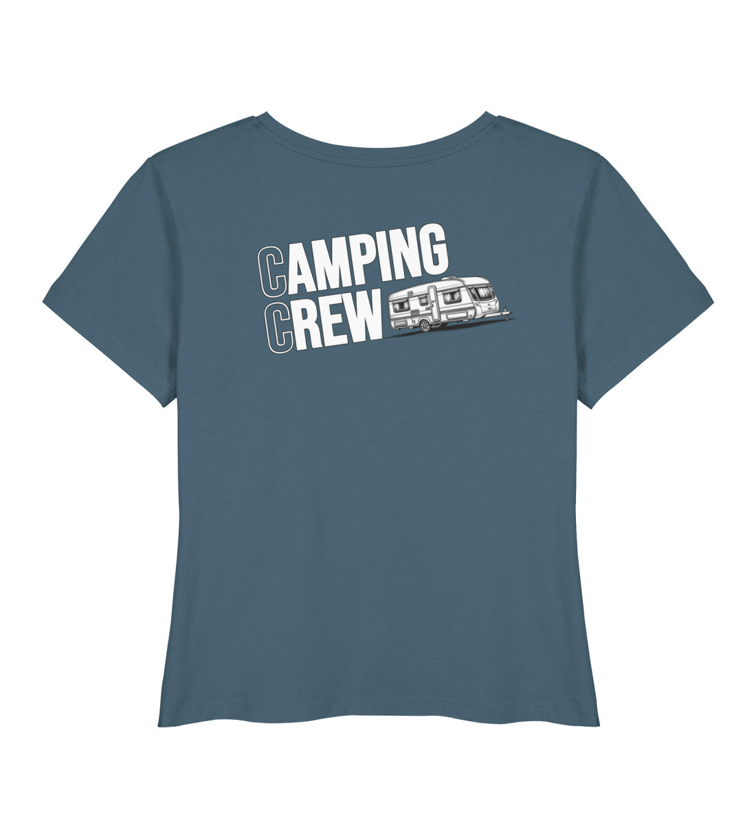Wohnwagen Camping Crew - Damen Organic T-Shirt - Rückenmotiv - LazyDonkeyDesign