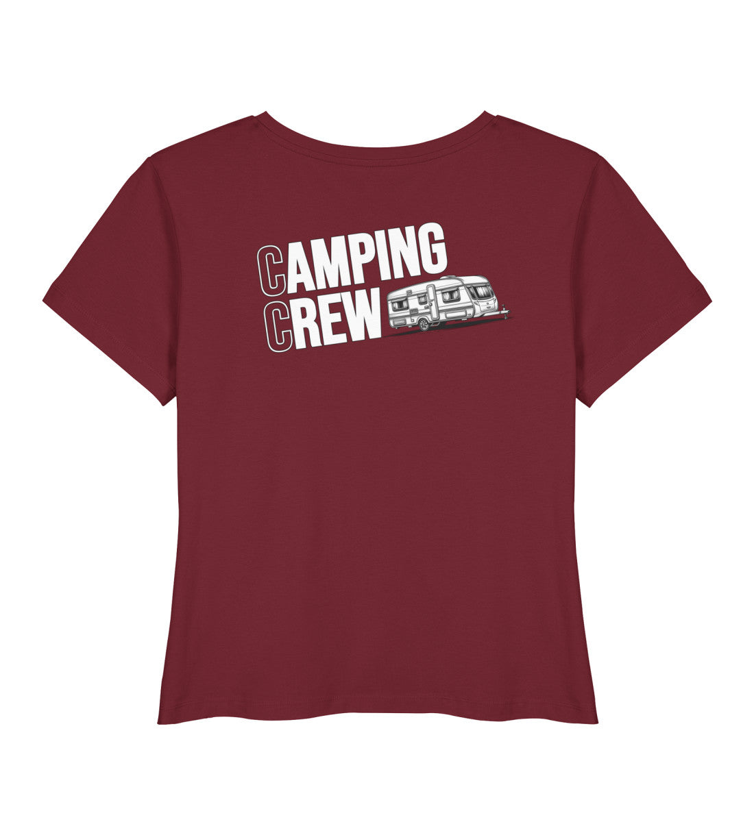 Wohnwagen Camping Crew - Damen Organic T-Shirt - Rückenmotiv - LazyDonkeyDesign