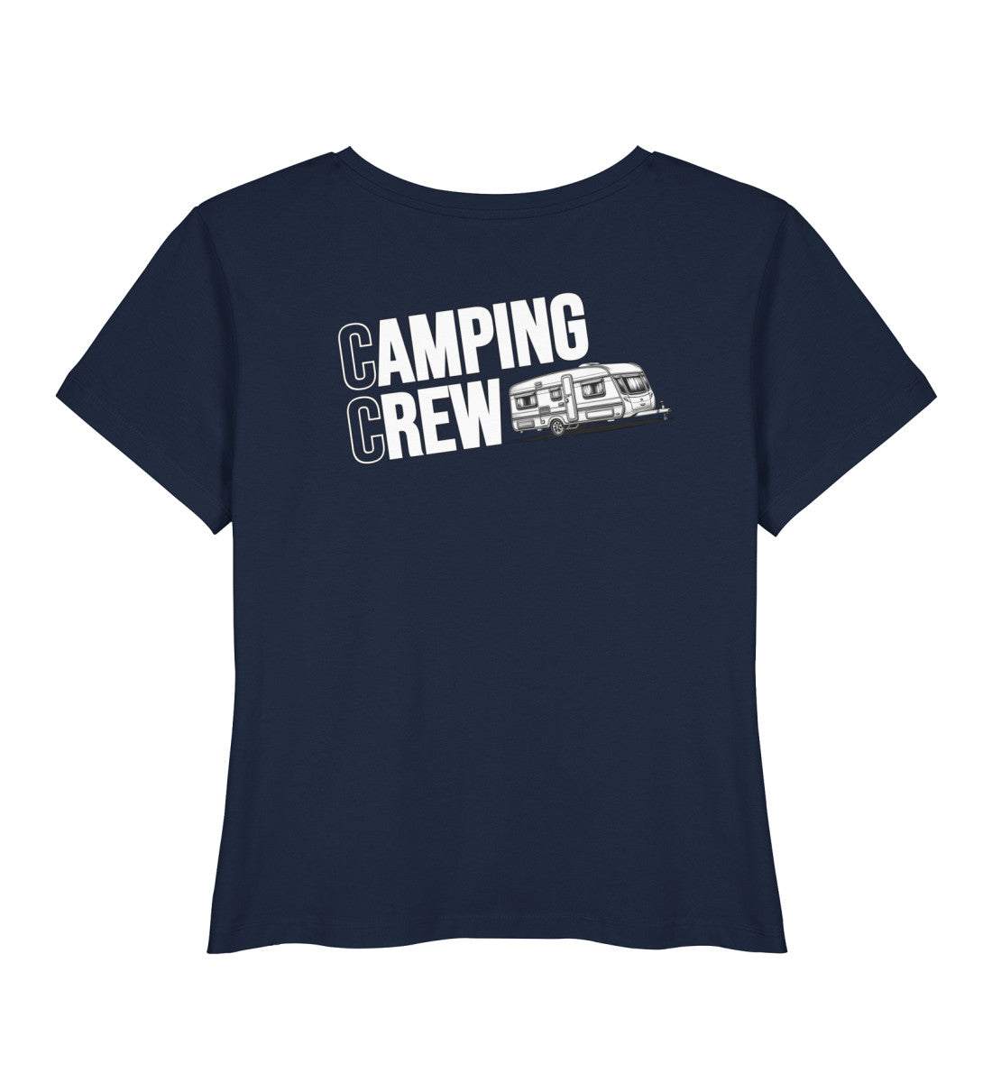 Wohnwagen Camping Crew - Damen Organic T-Shirt - Rückenmotiv - LazyDonkeyDesign