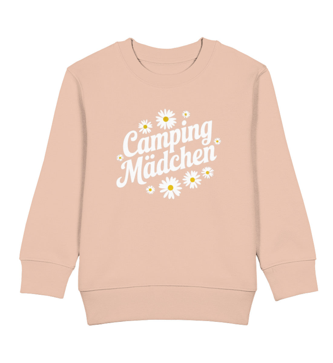 Camping Mädchen - Kinder Organic Sweatshirt - LazyDonkeyDesign