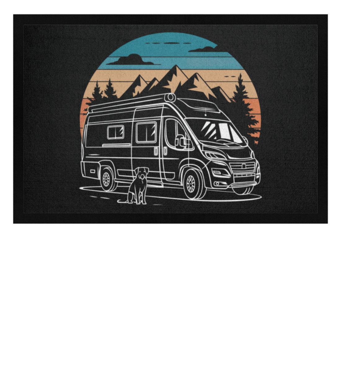 Vanlife mit Hund - Camping Fußmatte - LazyDonkeyDesign