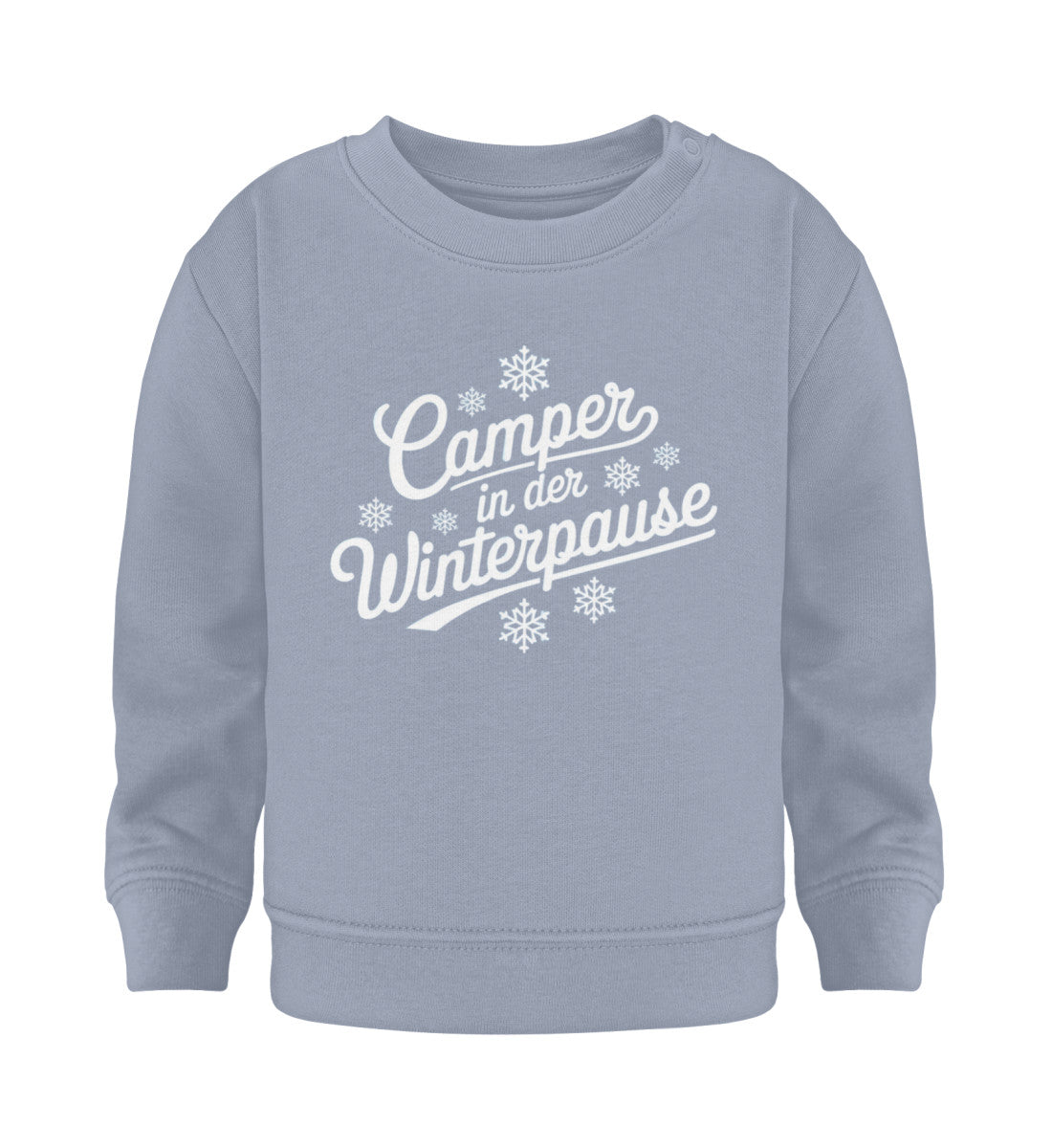 Camper im Winter - Baby Organic Sweatshirt - LazyDonkeyDesign