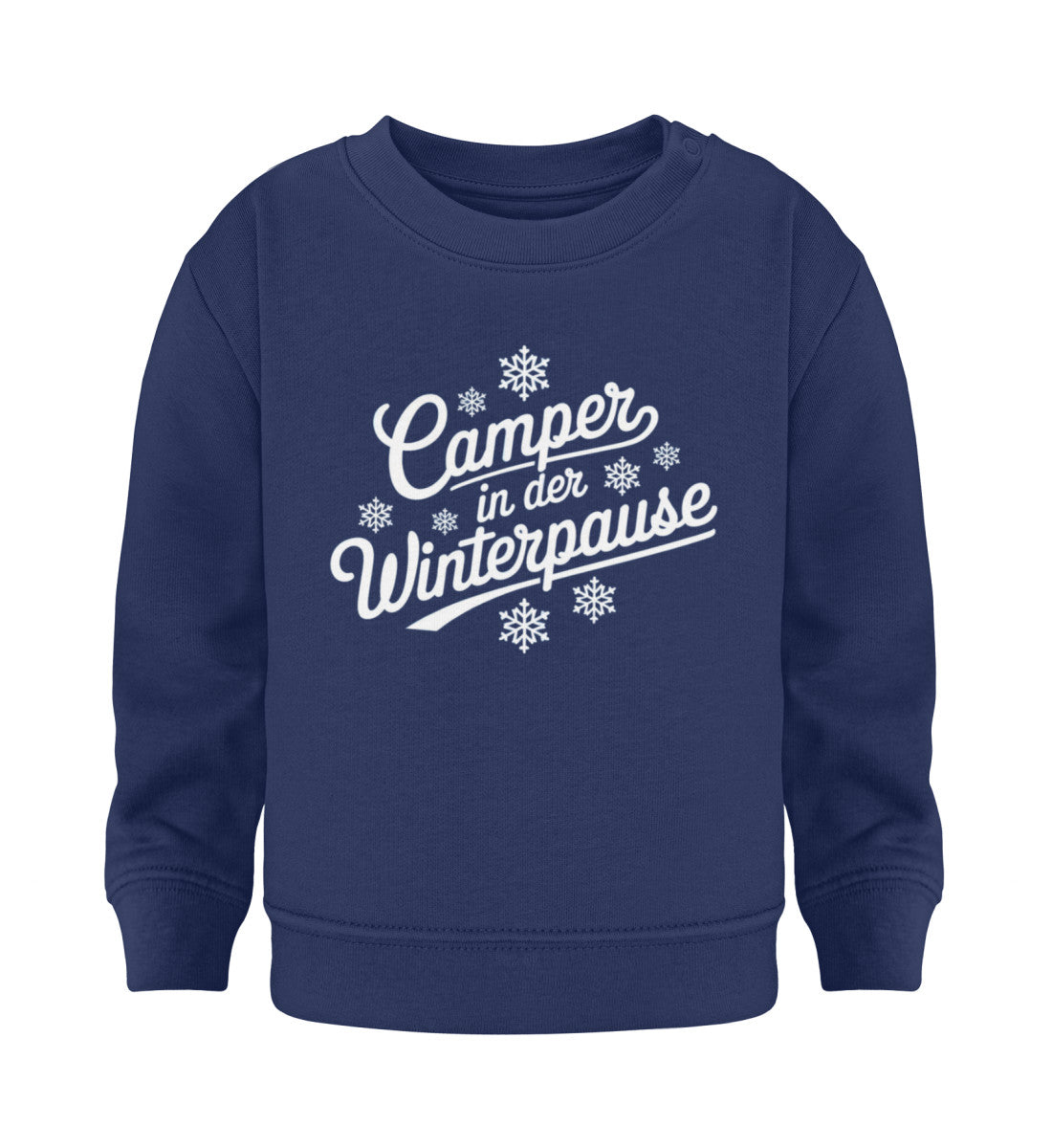 Camper im Winter - Baby Organic Sweatshirt - LazyDonkeyDesign